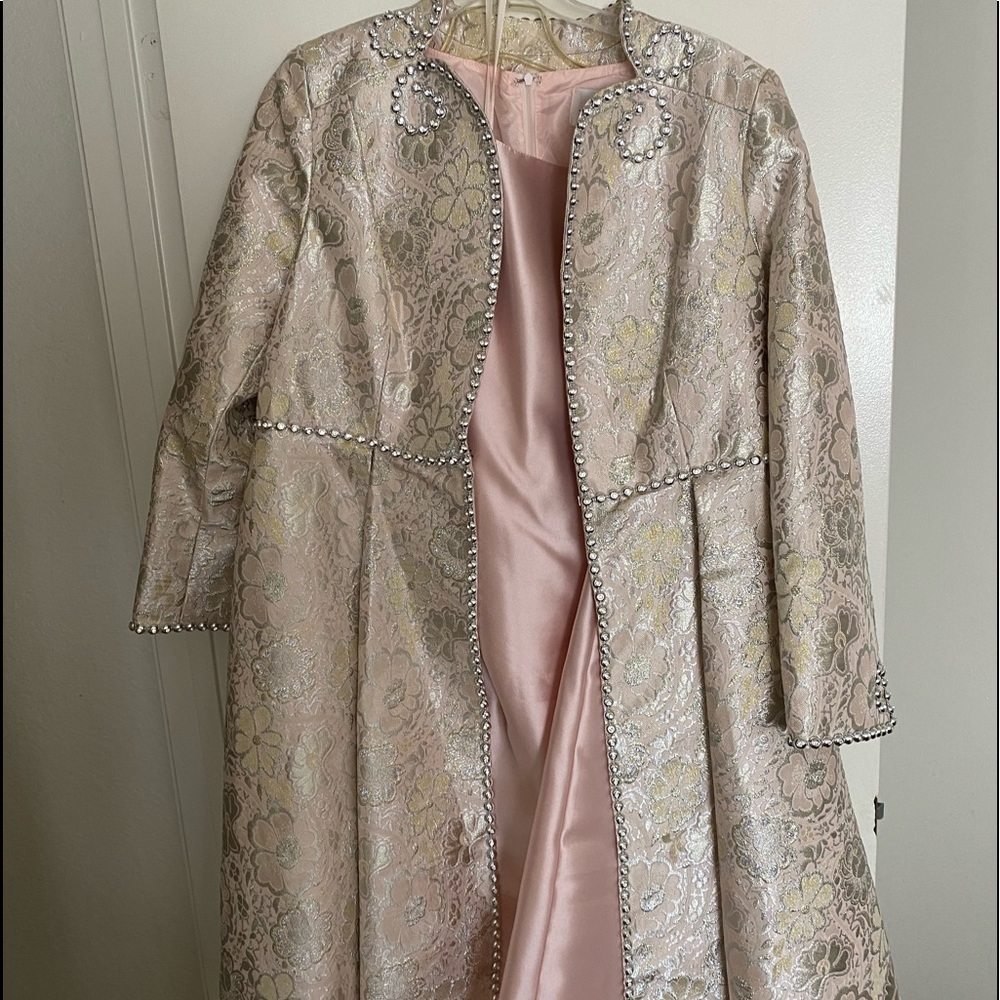 Pink coat dress
